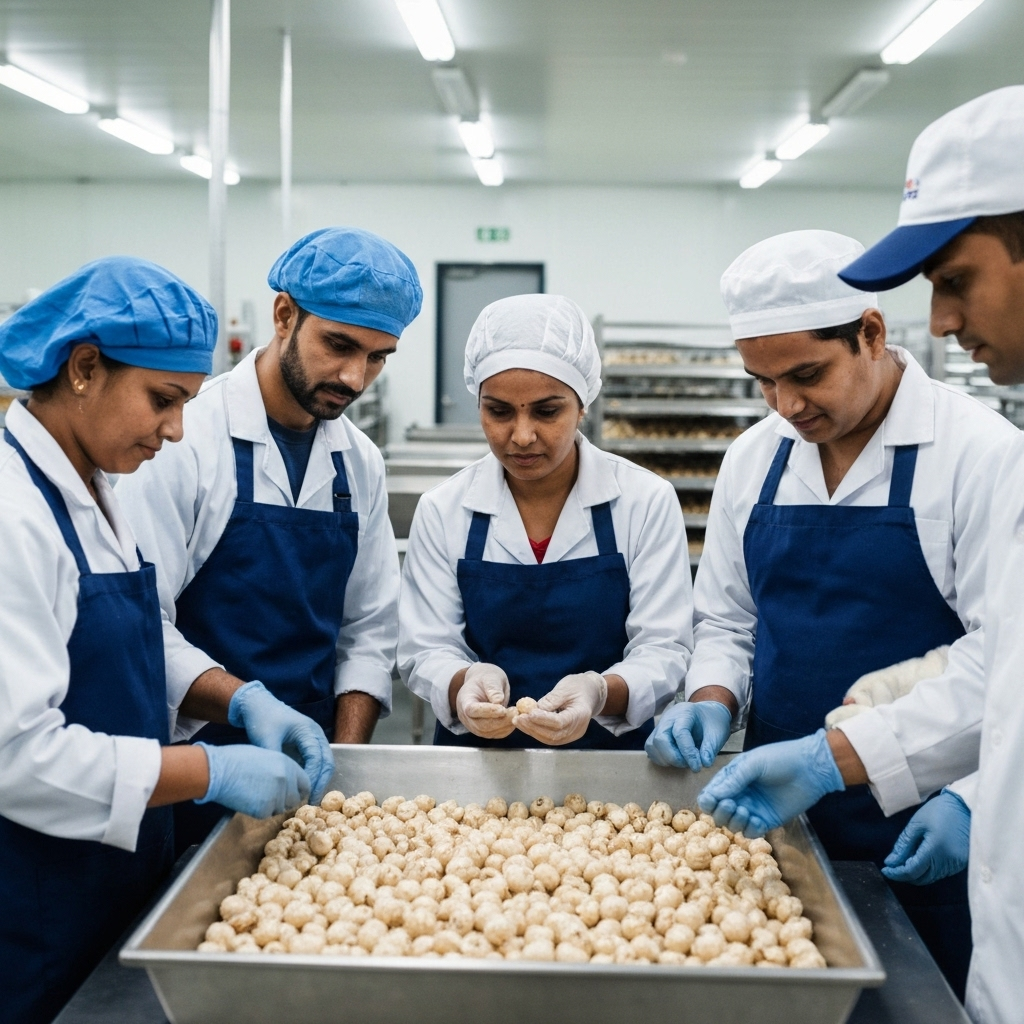 Dedicated team of makhana experts